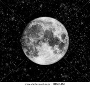 moon with stars
