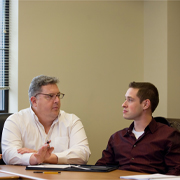 Manager-talking-to-employee