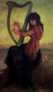 lady and harp