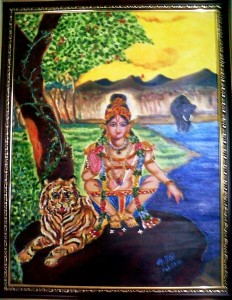 Ayiappan Finished Oil on Canvass 2