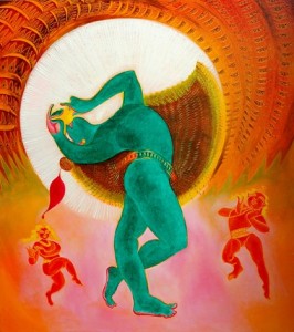 Harineela hari, oil on canvas, 2005 Keshav