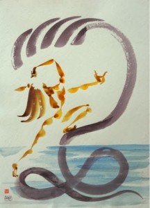 Kaliyamardhana. Chinese brush. #Krishnafortoday Keshav