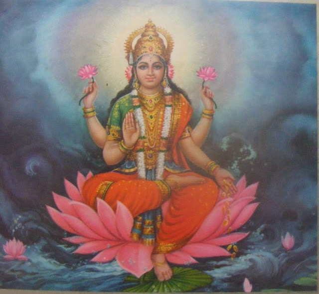 Lakshmi On Lotus