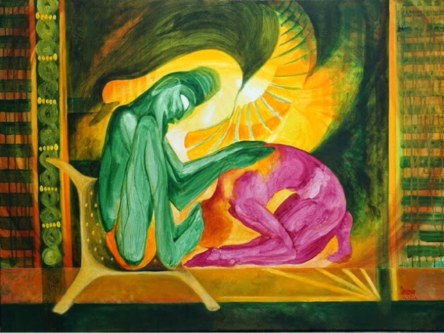 Guru Krupa. Acrylic on canvas. #Gurupoornima Jul 12, 2014