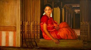 Paintings of rural indian women - Oil painting (15)