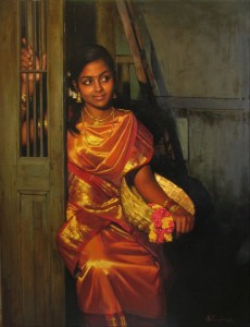 Paintings of rural indian women - Oil painting (9)
