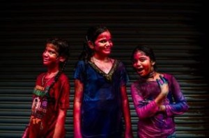 girls with holy colors
