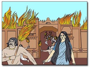 palace in fire