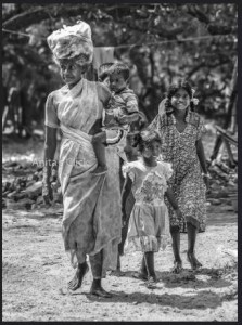 ladies with burden on head