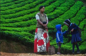 kids with a young lady