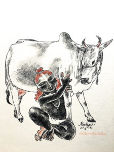 180427 Vatsalya lr A4 pen and conte