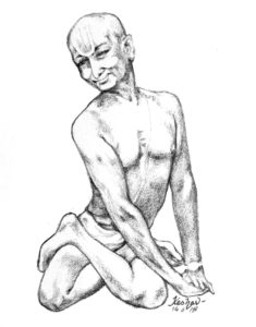 180614 - Yogacharya Krishnamacharya - bw A4 - graphite