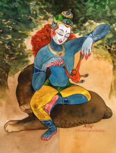 180907 Krishnapremi-ShAkamrga wcol 10x14 Arches -lr