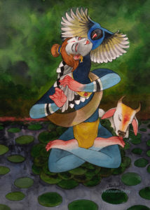 180914 Vanvihari 10x14” watercolour lr (Padmavanalaya. )