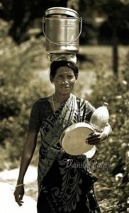 lady carrying food