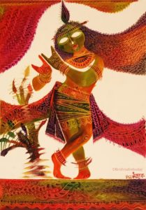 060709 -Rang de Krishna - oil on canvas 2006 18x24” ? wm