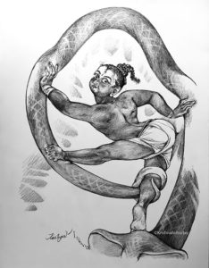 181101 Kaliamardhana graphite 10x14" Arches 300 gsm-icam lr