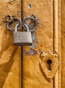 Close-up Door Padlock Hdr Key Hole Lock Macro