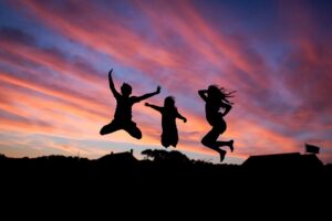 Jumping Fun Happiness People Young Happy Joy