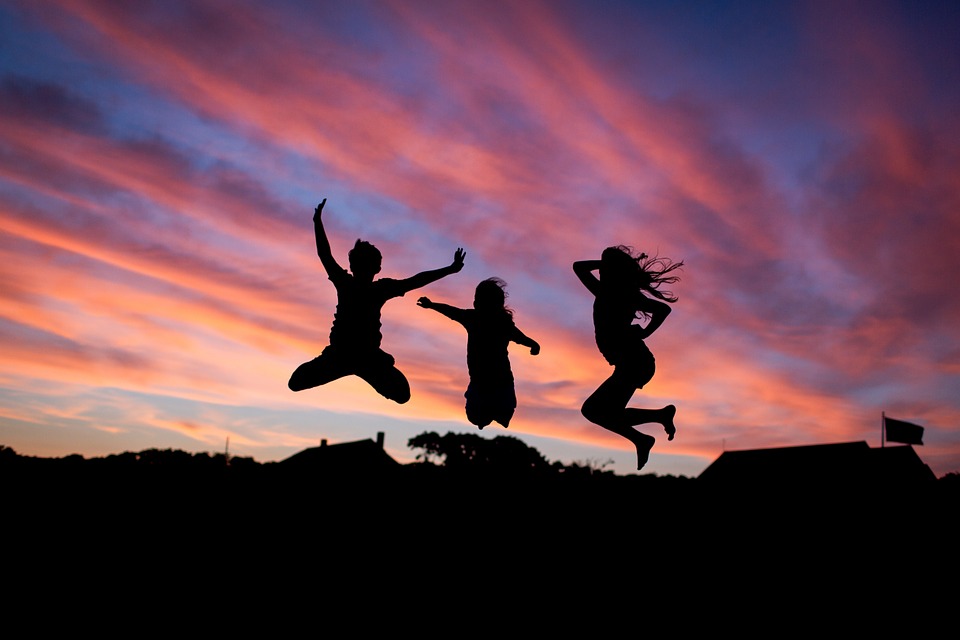 Jumping Fun Happiness People Young Happy Joy