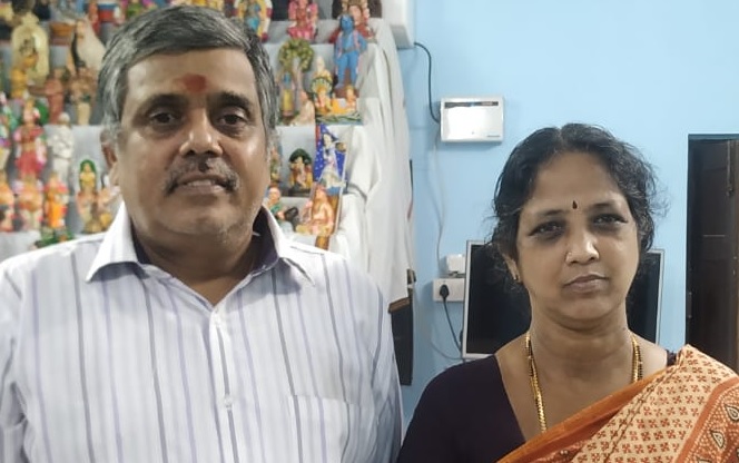 Sai Kumar with wife