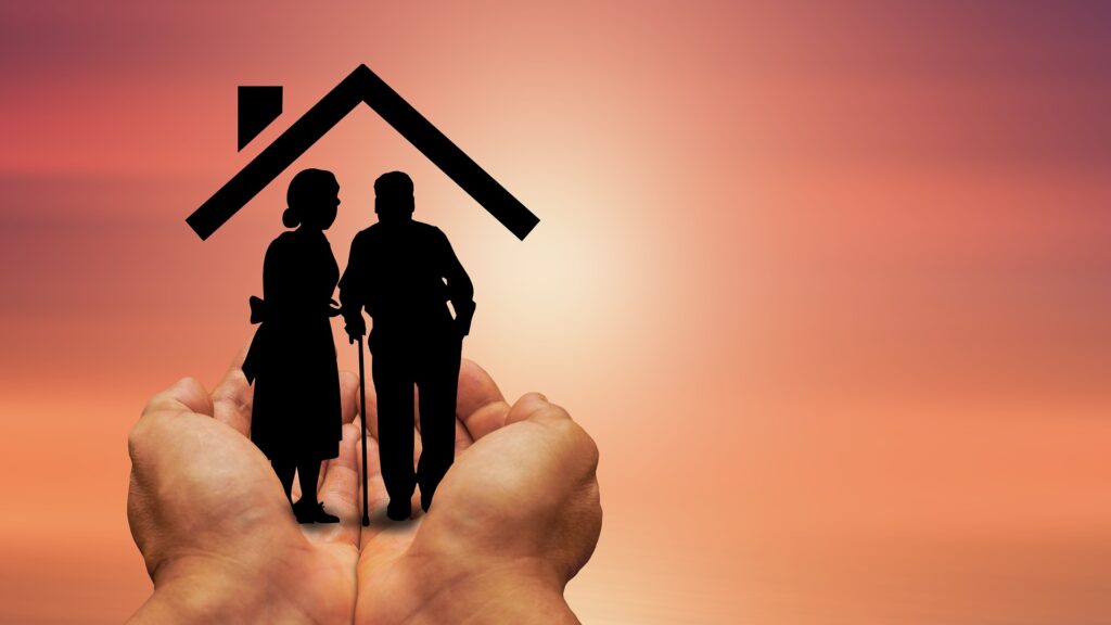 Retirement Couple Hands House Age Seniors