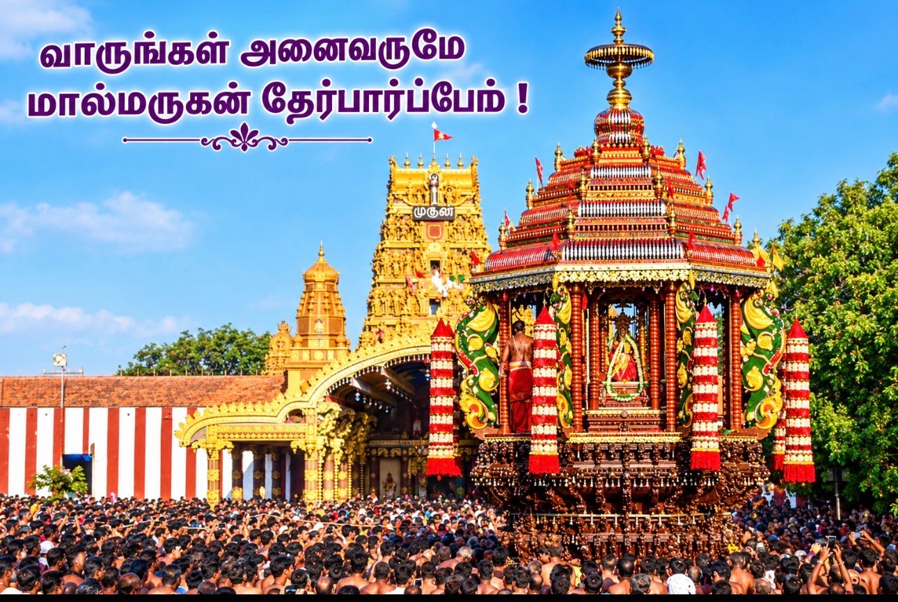 வாருங்கள் அனைவருமே மால்மருகன் தேர்பார்ப்போம் !